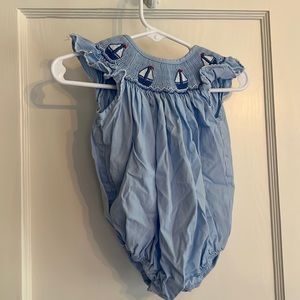 Smocked sailboat bubble